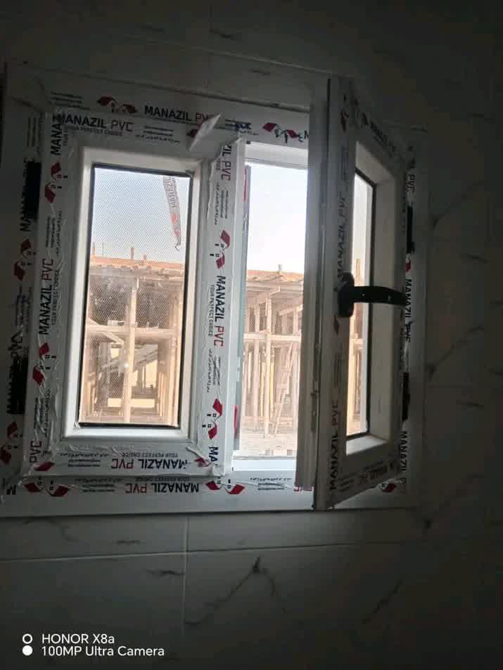 شباك مفصلي قطاع منازل بي في سي