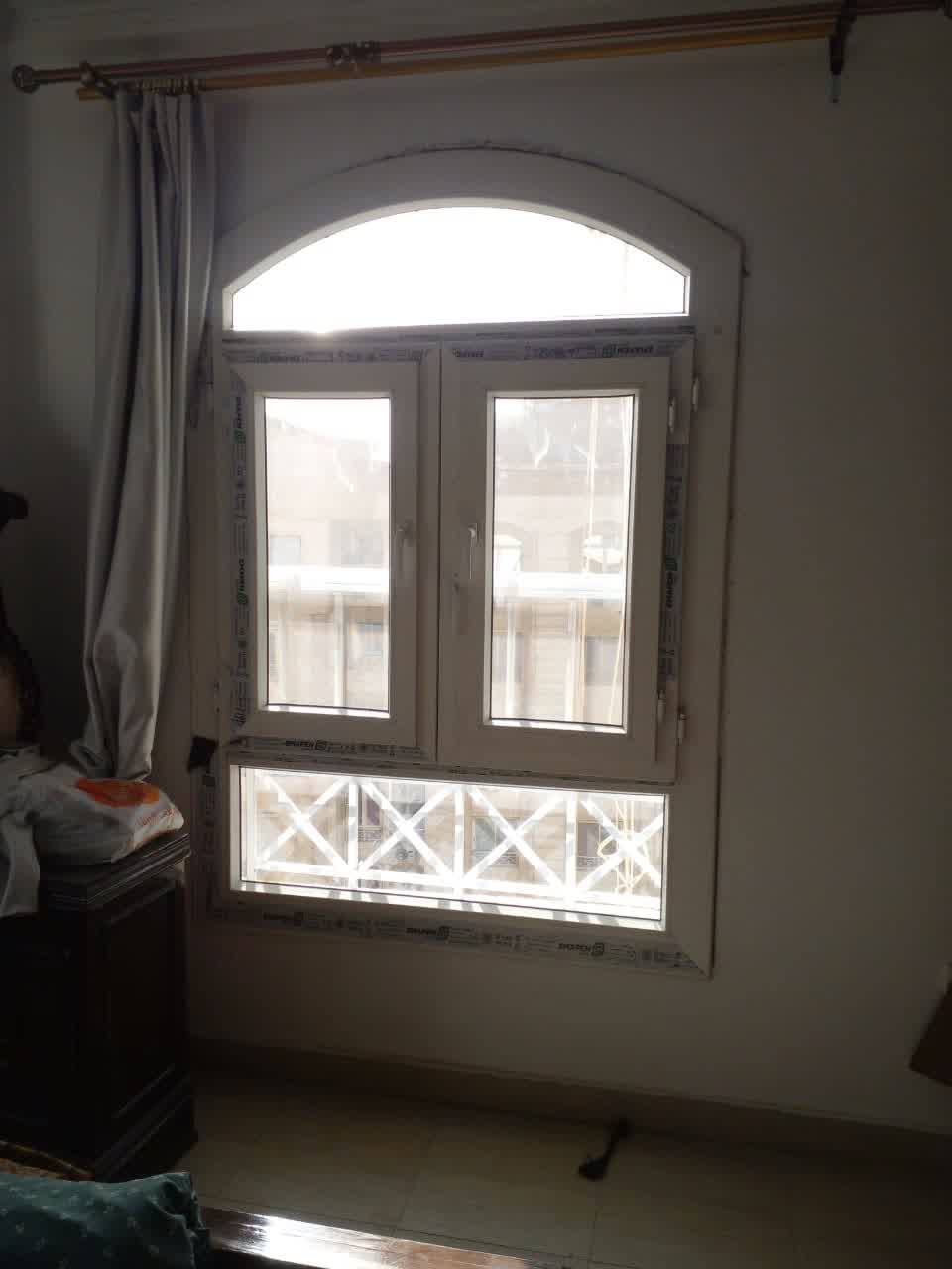 شباك أرش مفصلي يو بي في سي درفة داخل درفة