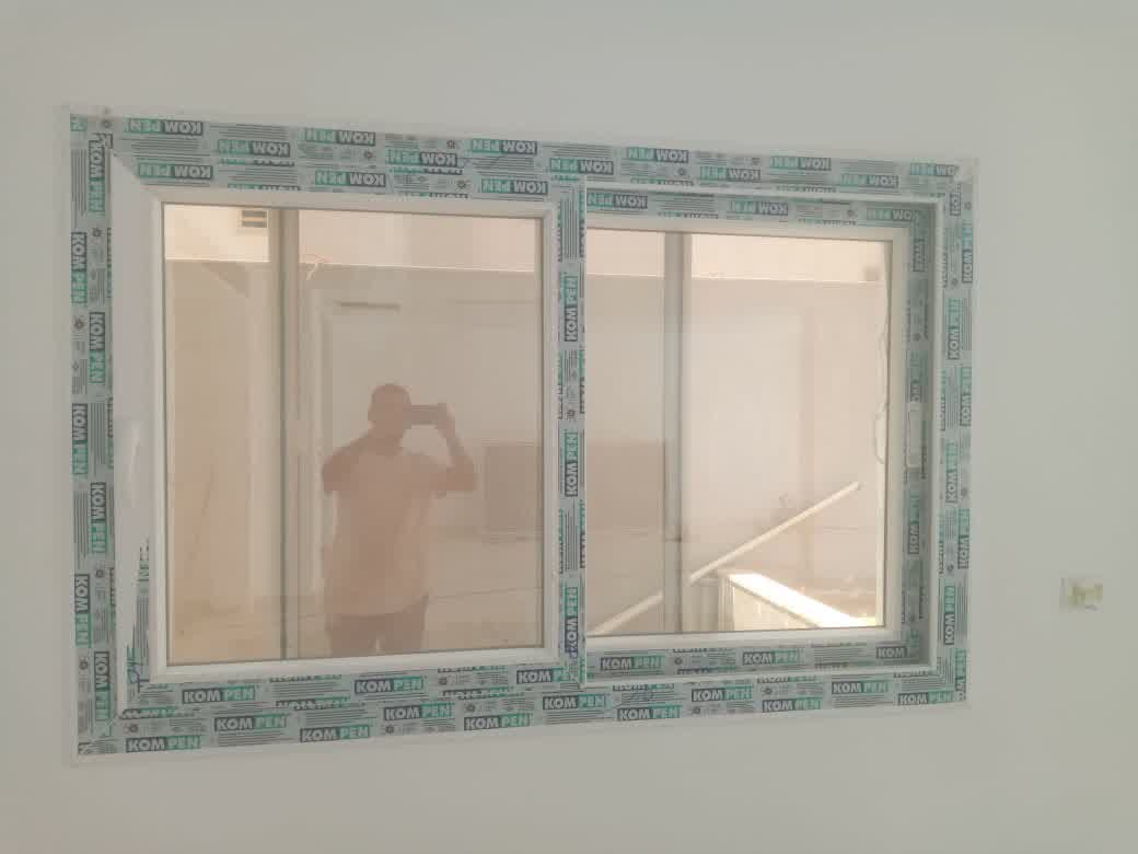 شباك جرار بدرفتين قطاع كومبن